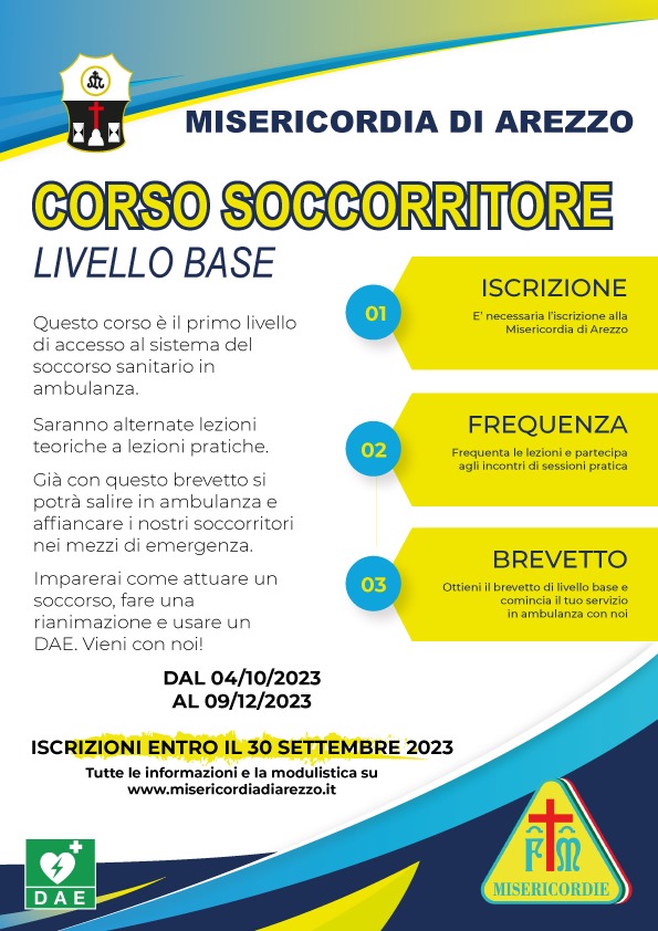 ARRIVA IL CORSO SOCCORRITORI BASE!